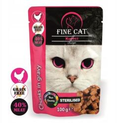 Fine Cat Grain-Free Sterilised csirke szószban 100g