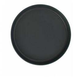 Novum Farfurie ceramica, 20cm, Novum Vulcano, negru carbon mat, gresie glazu (6387/1->CRO)