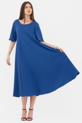 Pierino Rochie lunga A-line albastra, din tricot de bumbac Talie unica