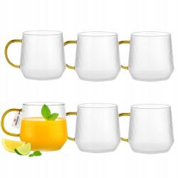 Premium Pohár szett füllel 350ml italokhoz Bergman üvegpohár 6 db-os