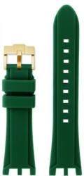 Versace Curea Silicon Compatibilă Versace V-RACE DUAL - 24 mm - Verde - Impermeabilă - Cataramă Oțel (5708)