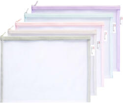 DELI Mapa plastic A4 cu fermoar, DELI Mesh Colorful F282