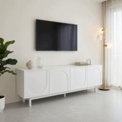 Hommoo Tv szekrény 175x38x56 cm fehér forgácslap push-to-o funkcióval (103)
