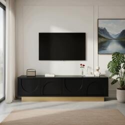 Hommoo Tv szekrény 175x40x41, 5 cm fekete mdf, fa textúrával (103)