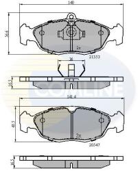 COMLINE set placute frana, frana disc COMLINE CBP0134 (CBP0134)