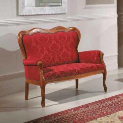 Settimo Canapea Noble 2 locuri, din lemn, tapitata, 120 cm, in stil clasic italian (EU433) Canapea