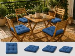 Ralex Pucioasa Set 4 pernute scaun interior / exterior 40 x 40 x 7 cm, Albastru, Pucioasa (400.805-160684)