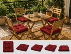 Ralex Pucioasa Set 4 pernute scaun interior / exterior 40 x 40 x 7 cm, Roșu, Pucioasa (400.805-160690)