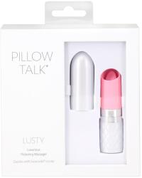 Pillow Talk Lusty Roz Mini Vibrator Tip Ruj cu Vibrații și Cristal Swarovski Vibrator