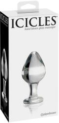 Icicles No. 25 Clear Dop din Sticlă pentru Masaj cu Temperatură Caldă sau Rece