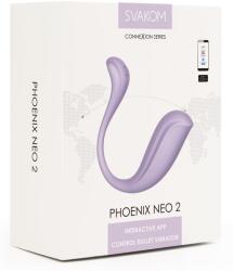 SVAKOM Phoenix Neo 2 Vibrator Bullet cu Vibrații și Control prin Aplicație - Mov , 11.8 , 3, 4 cm