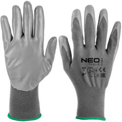 NEO TOOLS mănuși de lucru, poliester cu acoperire din PU, 4131X, mărimea 8 (97646K8)