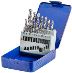 Baildon set de burghie pentru oțel și fontă 1, 0-10, 0 mm, lustruite, HSS-E Co5, 19 piese (027190011) Burghiu