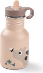Done by Deer Sticlă pentru apă Tiny Farm 350 ml, roz (1011601)