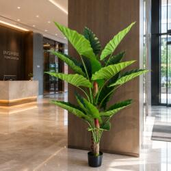 Planta artificiala Alocasia decorativa cu 2 tulpini, 190 cm, verde (AT1CT-IM1P-PL1D-JY3109)