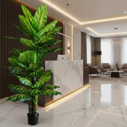  Planta artificiala Dieffenbachia cu 3 tulpini, 190 cm, verde realist (AT1CT-IM1P-PL1D-HW109)