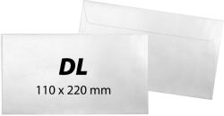  Plic DL, 110 x 220 mm, alb, banda silicon, 80 g/mp, 25 bucati/set (KF20300)
