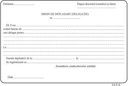  Ordin deplasare-delegatie, A5, 100 file, fata-verso, 3 bucati/set (TI16027)