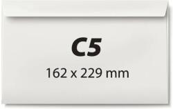  Plic C5, 162 x 229 mm, alb, autoadeziv, 70 g/mp, 500 bucati/cutie (KF30315)