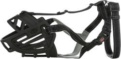 TRIXIE | Muzzle Flex | Ergonomikus gumikosaras szájkosár kutyáknak - fekete (L-XL), 35 cm