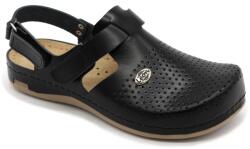 LEON 951 LEON Comfort női bőr szandál (LEON1249-fekete-35)