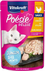 Vitakraft | Junior Poésie Déli Sauce | Krémes szószos nedves macskaeledel csirkemellel kölyök macskák részére - 85 g
