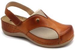 LEON 913 LEON Comfort női bőr szandál (LEON1087-barna-41)