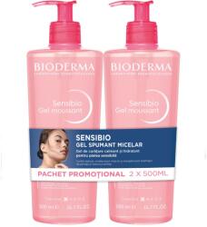  Pachet Gel spumant calmant si hidratant Sensibio 2x500 ml, Bioderma