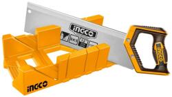 INGCO Set Fierastrau Manual pentru Taieri la Unghi, 30cm cu Cutie de Ghidaj, Lama SK5, 11 TPI (HMBSB30062) Fierastrau