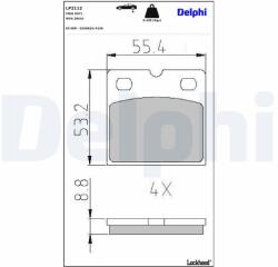 DELPHI set placute de frana, frana de parcare cu disc DELPHI LP2112 (LP2112) - automobilus