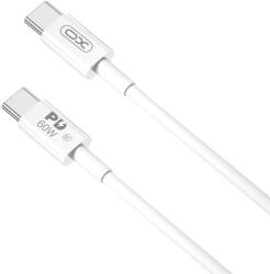 XO Design Cablu pentru incarcare si transfer de date XO NB-Q190A, 2X USB TYPE-C, 3A, 60W, 1M, ALB (6920680880218)