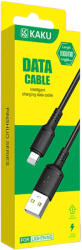 KakuSiga Cablu de incarcare si transfer date, pentru iPhone, cu conector tip Lightning, 1m, 2.8A, Kaku, Skin Feel, KSC419, Negru (6921042115252)