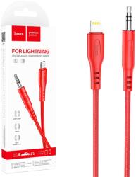hoco. premium product Cablu Audio Hoco, Adaptor AUX Digital, conectori Lightning la Jack 3, 5mm tata, lungime 1m, Rosu (6931474755964)