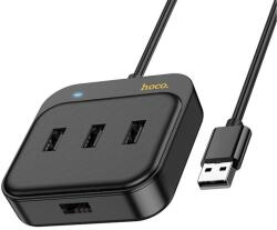 hoco. premium product Hoco HB31 Hub USB, Multiport, USB-A la 4 x USB-A 2.0, 4 in 1, 20cm, Negru (6931474784841)
