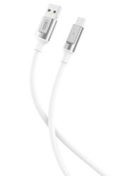 XO Cablu transfer date si incarcare XO NB251 USB-A - USB-C 6A Metalic 1m, Alb (160882)