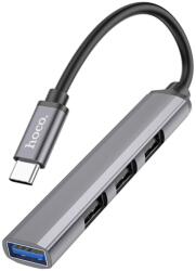 hoco. premium product Hub Type-C la USB 3.0, 3xUSB 2.0 - Hoco (HB26) - Grey (KF239322)