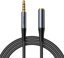 JOYROOM Cablu audio prelungitor Joyroom SY-A09, Jack 3.5 tata la Jack 3.5 mama, 1.2m, Negru (SY-A09)