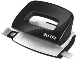 Leitz Lyukasztó, kétlyukú, 10 lap, fém, mini, LEITZ "Nexxt Wow", fekete (50601095) (50601095)
