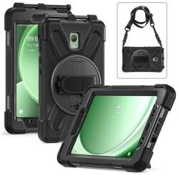 Gigapack Samsung Galaxy Tab Active 5 WIFI (SM-X300) defender tok ( kitámasztó, 360° + kézpánt, vállpánt) fekete (GP-158344)