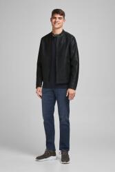 Jack & Jones Jack & Jones, Műbőr dzseki rövid gallérral, Fekete, L (12182461-BLACK-L)