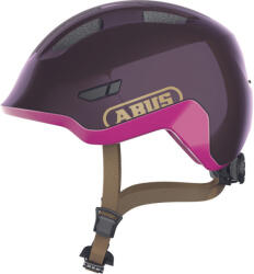 ABUS kerékpáros gyerek sisak Smiley 3.0 ACE LED, In-Mold, royal purple, M
