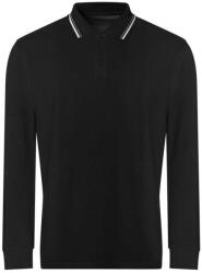 Just Polos Férfi hosszú ujjú galléros póló Jp103, mélyfekete, fehér, XL (jp103dbl/wh-xl)