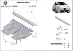 Scut Protection Scut auto metalic Alfa Romeo Mito 2008 - 2018