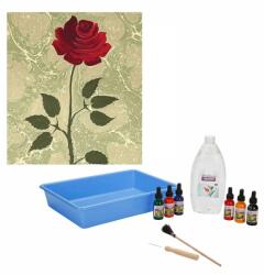 EMC ONSHOP Set de pictură pe apă tehnica Ebru EMC ONSHOP®, Marbling Art, include tavă, 6 culori acrilice, 10 coli A4, ustensile de modelare, Multicolor (NOR-003460)