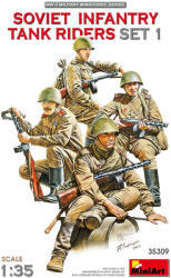MiniArt Figurine hobby MiniArt Militare: Soldați - Soldați sovietici pe tanc (4 figurine) (MNA35309)