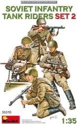 MiniArt Figurine hobby MiniArt Militare: Soldați - Tanchisti infanterie sovietică, Al Doilea Război Mondial (4 figurine) (MNA35310)
