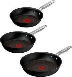 Tefal Set tigai Tefal Experience din aluminiu, 3 bucati (negru, diametru 28cm, diametru 24cm, diametru 20cm) (G33491)