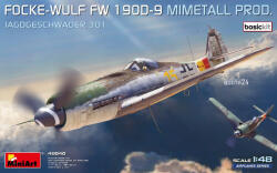 MiniArt Model asamblabil MiniArt Militar: Avioane - Vânător german Focke-Wulf Fw 190D-9 Mimetall Prod. Jagdgeschwader 301 (MNA48040)