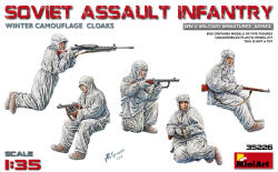 MiniArt Figurine hobby MiniArt Militare: Soldați - Infanterie sovietică de atac în uniforme de camuflaj de iarnă (5 figurine) (MNA35226)
