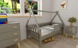 Komforttéka Dorka Szürke fenyő házikó Gyerekágy 80x160